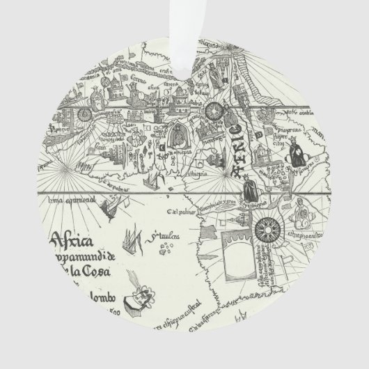 アフリカ| 1500年の地図 オーナメント (正面)