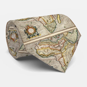 アフリカ(1596年)のヴィンテージの地図 ネクタイ