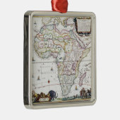 アフリカ| 1696年の地図 メタルオーナメント (右)