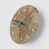 アフリカ| 1700年の地図 ラウンド壁時計 (傾斜)