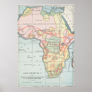 アフリカ：1894年の地図 ポスター