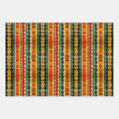 アフリカAshanti Akan Ghana民族部族パターン ラッピングペーパーシート (正面3)