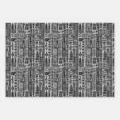 アフリカDogon Maliエスニック部族の水の色パターン ラッピングペーパーシート (正面2)