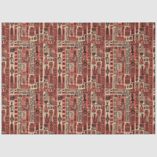 アフリカDogon Maliエスニック部族の水の色パターン 薄葉紙