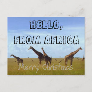 アフリカHakuna Matataからのメリークリスマスこんにちは シーズンポストカード