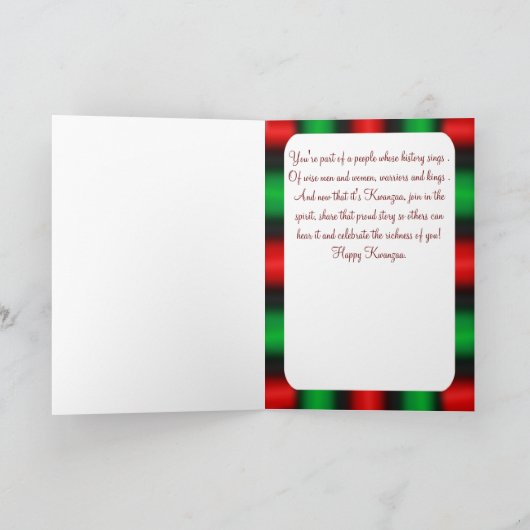 アフリカKwanzaa シーズンカード (内部)