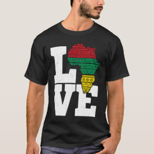 アフリカLOVEアフリカのケンテ黒い歴史月男の子 Tシャツ