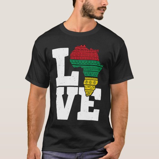 アフリカLOVEアフリカのケンテ黒い歴史月男の子 Tシャツ (正面)