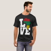 アフリカLOVEアフリカのケンテ黒い歴史月男の子 Tシャツ (正面フル)