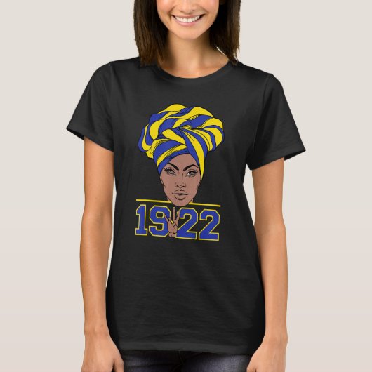アフリカNphcソロリティ19 22ヘアターバン頭 Tシャツ (正面)