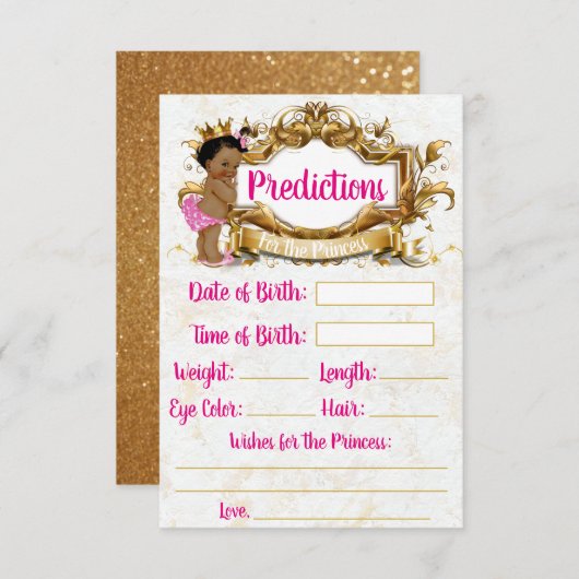 アフリカPrincess|Hotのピンク及び金ゴールドの予言 エンクロージャーカード (正面/裏面)