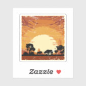 アフリカSavanna Rhino救ブラックRhino。もし君 シール (シート)