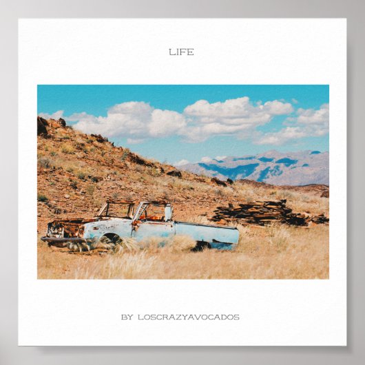 アフリカSavannah草の車の山の生活ポスター ポスター (正面)