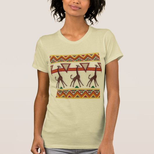 アフリカTシャツのキリン Tシャツ (正面)