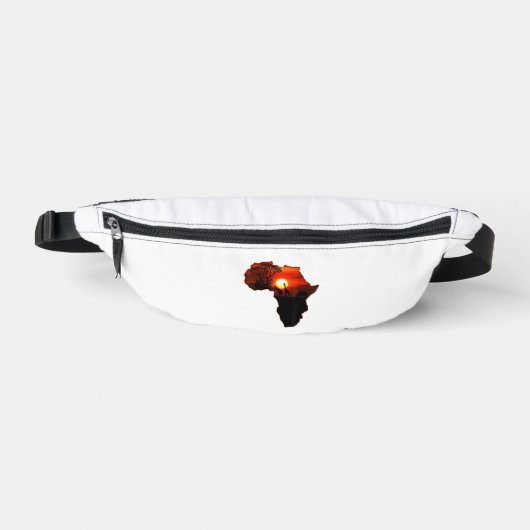 アフリカTシャツ南アフリカ太陽の地図 ファニーパック (正面)