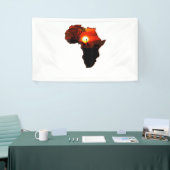 アフリカTシャツ南アフリカ太陽の地図 横断幕 (トレードショー)