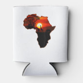 アフリカTシャツ南アフリカ太陽の地図 缶クーラー (正面)