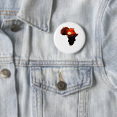 アフリカTシャツ南アフリカ太陽の地図 缶バッジ (インサイチュ)