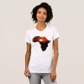 アフリカTシャツ南アフリカ太陽の地図 Tシャツ (正面フル)