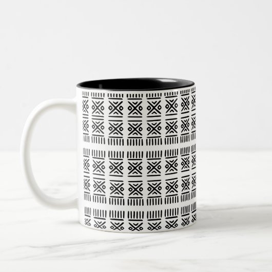 アフリカTic Tac Toe-Coffee Mug ツートーンマグカップ (左)