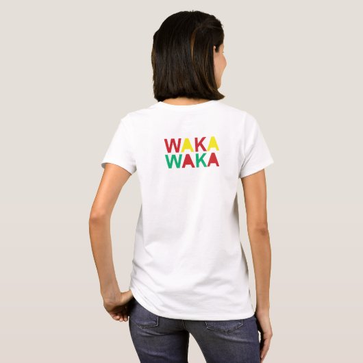 アフリカWaka-wakaの女性のTシャツのための今回 Tシャツ (裏面フル)