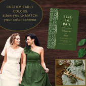 アフリモダンカのパターンラグジュアリー 箔招待状