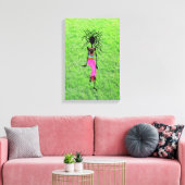 アフリモダンカ美術素晴らし、女性戦士 キャンバスプリント (インサイチュ (リビング))