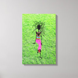 アフリモダンカ美術素晴らし、女性戦士 キャンバスプリント