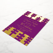 アフリモダンカ・ア縁どンカラ結婚ス・プレス  箔招待状 (回転した状態)