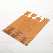 アフリモダンカ・ア縁どン結婚カの押し箔 箔招待状 (回転した状態)