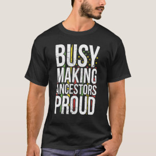 アフリ忙しカの誇りを持ったプライド船の祖先の作成 Tシャツ