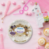 アフリ王室のカの王子またはプリンセス|紫と青 ペーパープレート (パーティー)