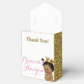 アフリ王室のカプリンセスピンク&金ゴールドグリッター フェイバーボックス (オープン)