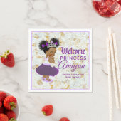 アフリ王室のンパープルプリンセスエレガント大理石 スタンダードカクテルナプキン (インサイチュ)