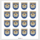 アフリ王室のンプリンスブルー&金ゴールドミニサニタイザー シール (シート)