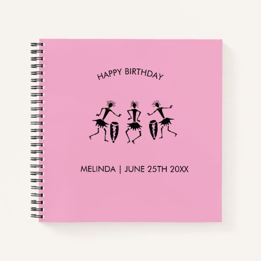 アフリ素晴らしカ・アート、ハッピーバースデー・ダンス ノートブック (正面)