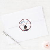 アフリ航海のカ系アメリカ人の赤ちゃんシャワーシール ラウンドシール (封筒)