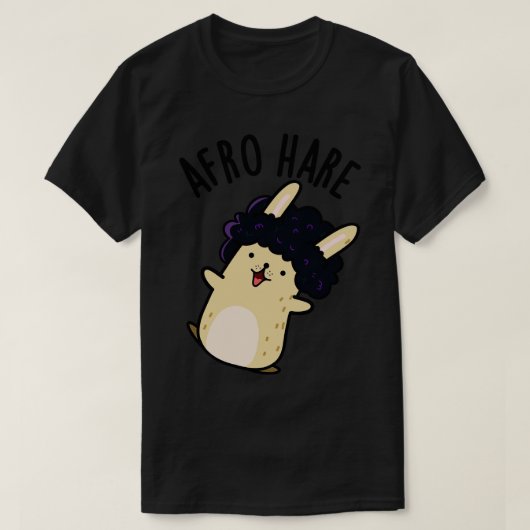 アフロおもしろいーハレうさぎ1 Tシャツ (デザイン正面)