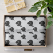 アフロとピック白黒ティッシュペーパー 薄葉紙 (ギフト)