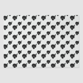 アフロとピック白黒ティッシュペーパー 薄葉紙