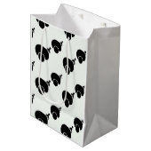 アフロとピック白黒抱き枕 ミディアムペーパーバッグ (正面アングル)