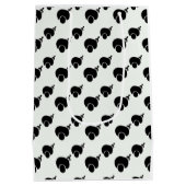 アフロとピック白黒抱き枕 ミディアムペーパーバッグ (裏面)