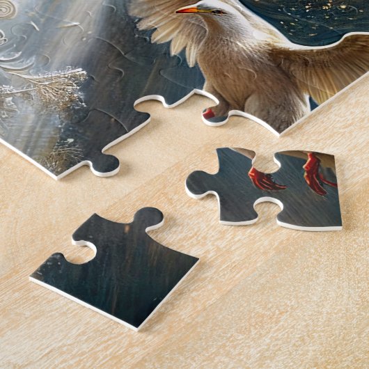 アフロと小さな黒い女の子の天使 ジグソーパズル (側面)