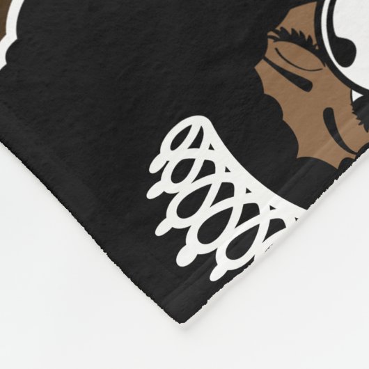 アフロの黒い花嫁 フリースブランケット (角)