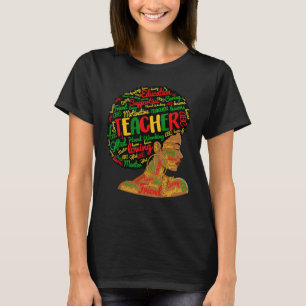 アフロの黒人女性教師 レトロ ブラックヒストリー月間 Tシャツ