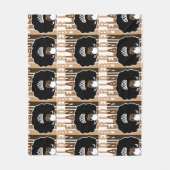 アフロの黒人花嫁 フリースブランケット (正面)