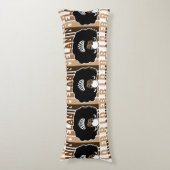 アフロアクセント枕を持つメラニン花嫁 ボディピロー (正面縦)