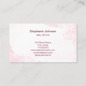 アフロアメリカングリッターネイルアーティストマニキュア美しい 名刺 (裏面)