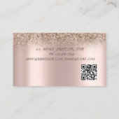 アフロアメリカン女性はさみバラ金ゴールドグリッター 名刺 (裏面)