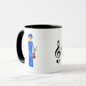 アフロアメリカン・バイオリニスト マグカップ (正面左)
